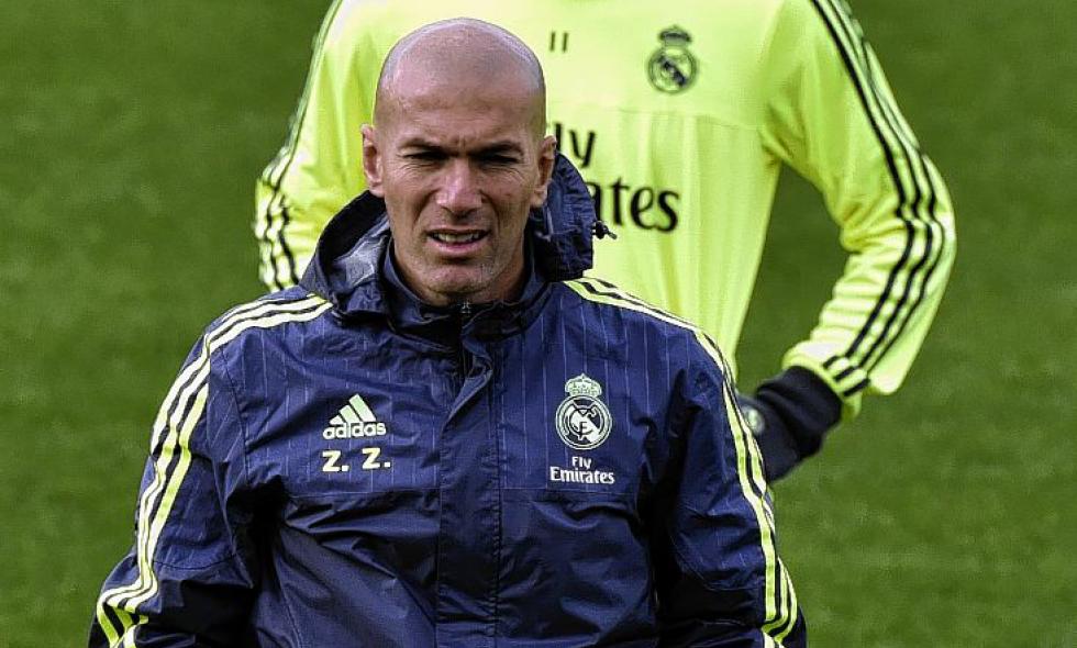 El director técnico del Real Madrid, Zinedine Zidane,